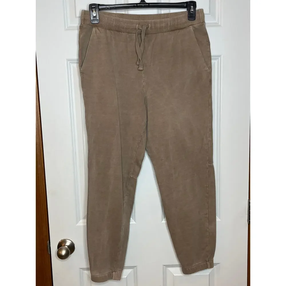 VRST Joggers Men MEDIUM Brown Tan Pockets‎ Athleisure Drawstring Waist